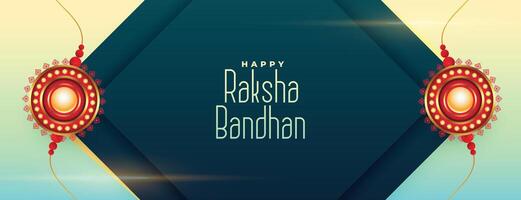 traditionell Raksha Bandhan Festival Konzept Banner mit Rakhi Design vektor