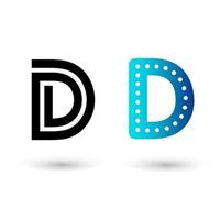 dekorativa bokstaven d alfabetet illustration vektor