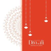 glücklich Diwali dekorativ Festival Hintergrund Design vektor