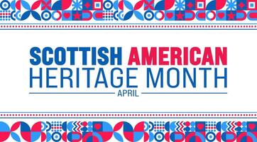 April ist schottisch amerikanisch Erbe Monat Hintergrund Vorlage. Urlaub Konzept. vektor