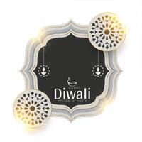 shinny shubh Diwali traditionell Banner auf indisch Stil Hintergrund vektor