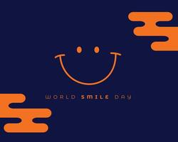 Welt Lächeln Tag Hintergrund zum froh und komisch Mitteilungen vektor