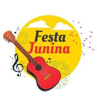 latin amerikansk festa junina Brasilien festival bakgrund vektor