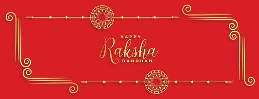 traditionell indisch Raksha Bandhan Festival rot Banner Design vektor