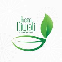 glücklich Grün Diwali Gelegenheit Hintergrund im Öko freundlich Konzept Vektor Illustration