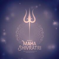 glücklich maha Shivratri Festival Gruß Design vektor