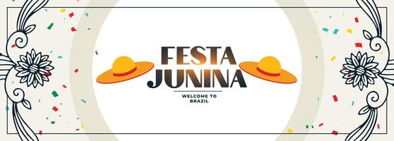 dekorativ festa junina Feier Banner Design vektor