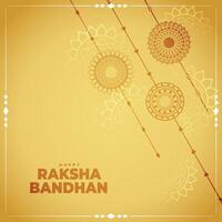 traditionell Raksha Bandhan Festival Karte Design Hintergrund vektor