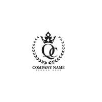 qc Brief Mode Marke Design modern Stil kreativ golden Wortmarke Design Typografie Illustration, qc Mode Logo, qc golden Tippfehler vektor