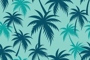 vacker palm lämnar silhuett sömlösa mönster bakgrund vektorillustration vektor