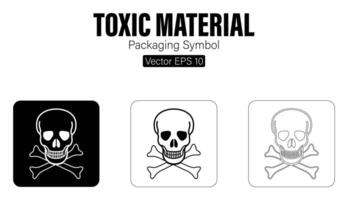 giftig Material Verpackung Symbol vektor