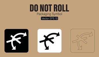 tun nicht rollen Verpackung Symbol vektor