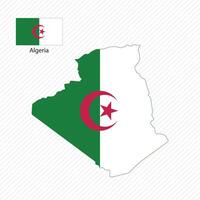 Vektor Illustration mit Algerien National Flagge mit gestalten von Algerien Karte