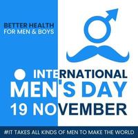 Happy Men's Day International 19. November vektor