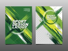 Sport Design Layout ,Vorlage Design, Sport Hintergrund, Grün Ton vektor