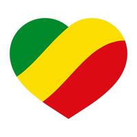 hjärta med rastafarian flagga färger klistermärke vektor mall