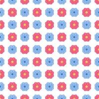 rosa och blå blommor sömlös mönster. blommig mönster för tyg design. vektor illustration