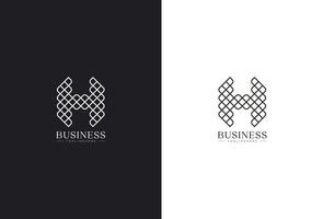 kreativ minimalism företag brev h vektor linje logotyp design symbol