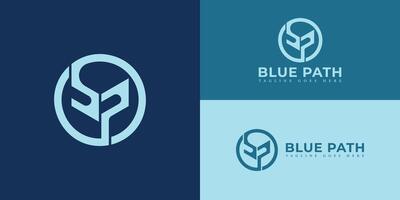 abstrakt Initiale Brief bp oder pb Logo im Sanft Blau Farbe isoliert im mehrere Blau Hintergrund Farben. Initiale bp oder pb Brief verknüpft Logo Design angewendet zum Geschäft und Beratung Unternehmen Logo Design vektor