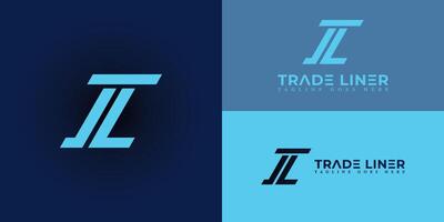 abstrakt Initiale Brief tl oder lt Logo im Blau Farbe isoliert im mehrere Hintergrund Farben. tl Brief Logo Design im Vektor Format. Blau Brief tl oder lt Initiale zum Forex Marke Logo Design Inspiration