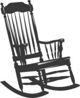 ai genererad silhuett gungande stol svart Färg endast vektor