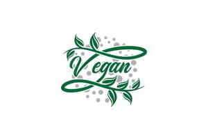 natürlich Grün vegan Symbol Logo Design Vorlage vektor