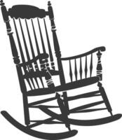 ai generiert Silhouette schaukeln Stuhl schwarz Farbe nur vektor