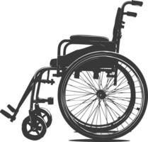 ai generiert Silhouette Rollstuhl schwarz Farbe nur vektor