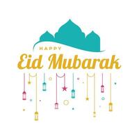 glücklich eid Mubarak Design zum Gruß vektor