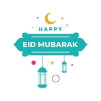 glücklich eid Mubarak Design zum Gruß vektor