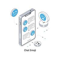 chatt emoji isometrisk stock illustration. eps fil stock illustration vektor