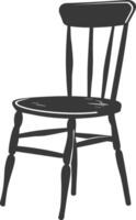 ai generiert Silhouette hölzern Stuhl schwarz Farbe nur vektor