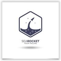 Vektor Rakete Schiff Unternehmen Logo Vorlage