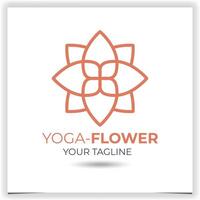 vektor yoga logotyp design mall