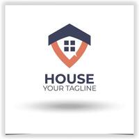 Vektor Haus sich unterhalten Logo Design Vorlage