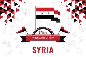 nationell dag av syrien vektor illustration. oberoende dag av syrien. lämplig för hälsning kort, affisch och baner.