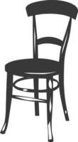 ai generiert Silhouette hölzern Stuhl schwarz Farbe nur vektor