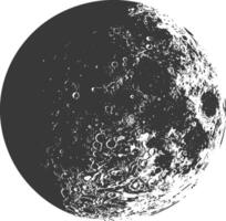 ai generiert Silhouette zuerst Quartal Mond schwarz Farbe nur vektor