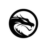 Drachen Logo Vektor, minimalistisch Drachen Kopf Logo vektor