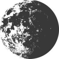 ai generiert Silhouette zuerst Quartal Mond schwarz Farbe nur vektor