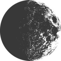 ai generiert Silhouette zuerst Quartal Mond schwarz Farbe nur vektor