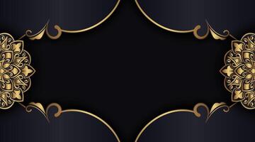 Luxus schwarz Hintergrund, mit Gold Mandala vektor
