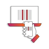 rationalisieren Ihre arbeiten. Barcode Scanner Symbol. Vektor editierbar Schlaganfall Symbol.