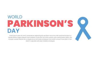 Welt Parkinson Tag Banner Design Vorlage. Vektor Illustration Folge10.