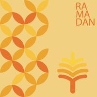 Ramadan Kareem, islamisch Gruß Karte Vorlage mit Ramadan zum Hintergrund Entwurf, Plakat, Medien Banner. vektor