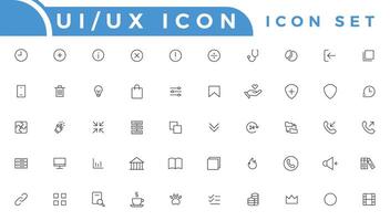 grundläggande användare gränssnitt grundläggande uppsättning. linje översikt ikoner. för app, webb, skriva ut. redigerbar stroke. vektor