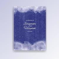 Aquarell Hochzeitseinladungskarte. schönes hochzeitskartenaquarell mit spritzen. vektor