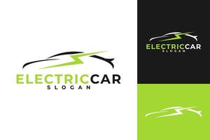 elektrisch Auto Energie Öko Logo Design vektor