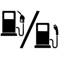 vektor ikon illustration gas station och elektrisk avgift station bil tanka