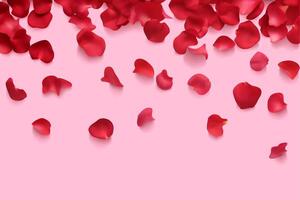 Rose Tulpe rot Blütenblätter Blume Hintergrund Urlaub romantisch Gruß Rosa Banner 3d realistisch Vektor